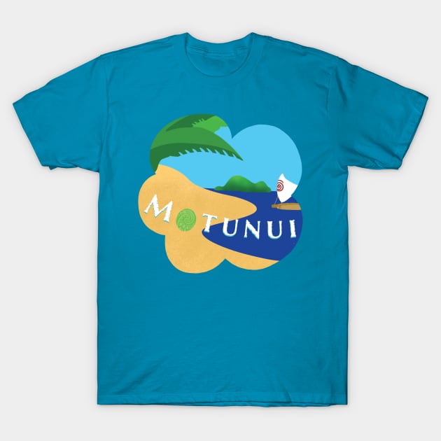 Motunui Travel Sticker T-Shirt by audistry